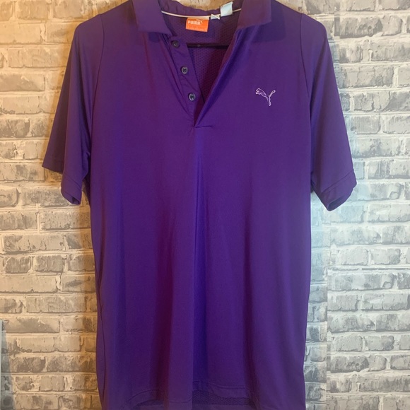 purple puma golf shirt